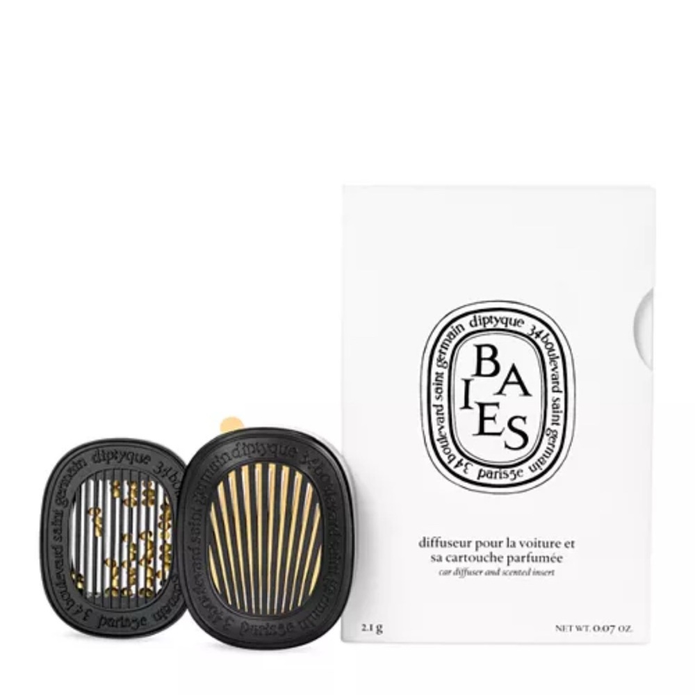 Diptyque Car Diffuser with Baies Scent Cartridge
